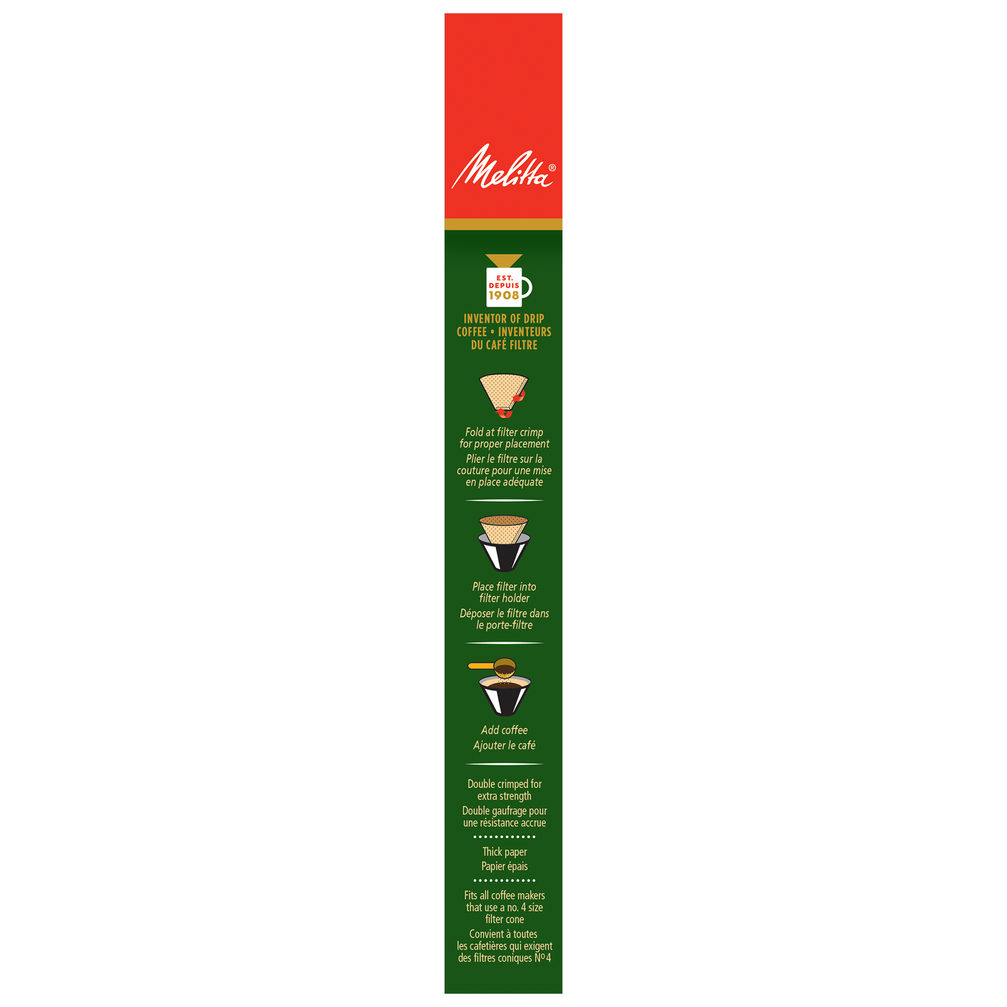 Natural Brown #4 Cone Filters - 40 Count