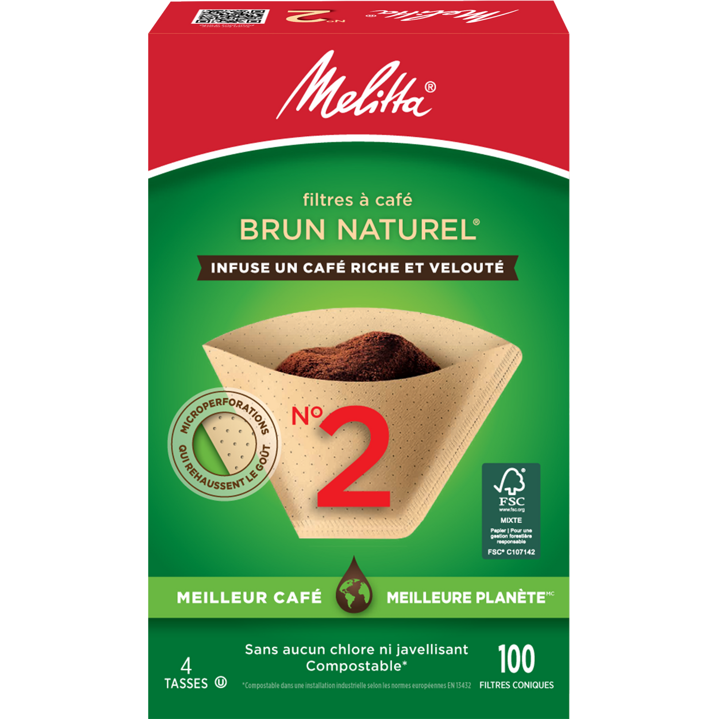 Natural Brown #2 Cone Filters