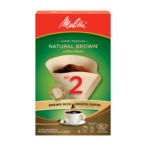 Natural Brown #2 Cone Filters